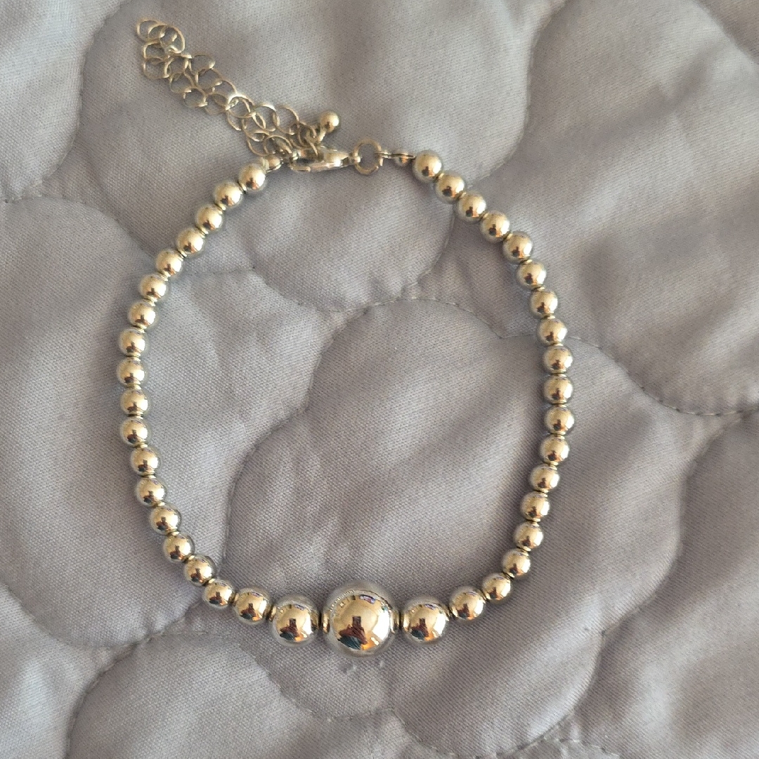 Silver Beaded Bracelet